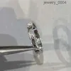 2024 S925 sterling silver diamond band rings for women luxury shining crystal Stone Designer Ring Wedding Jewelry no box TPD2