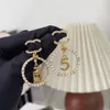 Goujon avec boîte diamant Designer Design classique plaqué or charme mode Style anniversaire voyage cadeau bijoux boucles d'oreilles