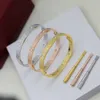 Bracelets de créateurs de bijoux pour femmes pour femmes, plaqué argent, bracelet non terni avec tournevis, 6 mm de large, 4 diamants CZ, bracelet pour hommes, cadeau raffiné pour fille avec boîte