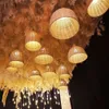 Direkt från tillverkaren, New Pastoral Zen Forest Rattan Art Hotel Tea House Living Room Wedding Props Lamp Bamboo Art CEI