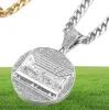 Sparkling zirkon Jezus de laatste avondmaal hanglange man grote ronde kaart ijs uit Cubaanse ketting ketting hiphop sieraden vrouwelijk 201013257A1890393