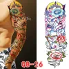 40 дизайн водостойкая временная татуировка наклейка полная рука большой размер тату флэш-поддельные татуировки рукав искусство для мужчин женщин 240122