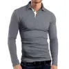 Polo à manches longues pour hommes, T-shirt à revers, avec impression numérique, vêtements de golf, 355, nouvelle collection