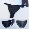 Cuecas sexy mens impressão baixa ascensão briefs lingerie bulge bolsa roupa interior macio respirável tamanho M-XXL masculino calças sólidas