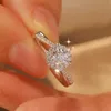 Band Rings Sterling Silver Ring Female Star Weaving Moissanite Diamond Ring One Eagfd Open Mouth Twist Arm Female Ring Live Broadcast Vavd
