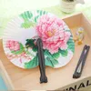 Decorative Figurines Hand Held Foldable Paper Fan For Children Themed Party Decoration Portable