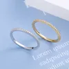 Anéis de banda Anel de prata esterlina feminino com diamante completo de linha única Anel de diamante Ins Japão e Coreia do Sul Anel de tira Anel de cauda Anel de dedo indicador Vdq6