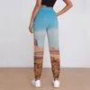 Pantalon femme Western Desert Jogger femme bleu ciel imprimé Streetwear pantalon de survêtement printemps Vintage Design pantalon grande taille 3XL