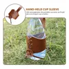 Water Bottles Reusable Cup Sleeve Carrier PU Coffee Purse Insulated