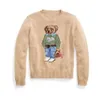 Men's Sweaters 2023 New Cartoon Rl Bear Sweater Women Autumn Winter Embroidery Pullover Long Sleeve Knitted Sweater Cotton Wool Coat 373