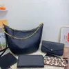 Designer bag, jelly shopping bag, crossbody bag, wallet, 3-piece set, fashionable women's handbag, classic shoulder bag