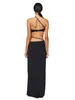 Casual Dresses Women S 2 Piece Summer Outfits Solid Color Fitted Tube Tops And Long High Split Skirt Set