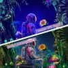 Tapestries 1pc Astronaut Forest Mushroom Fluorescent butterfly sun Tapestry Black Light Polyester Tapestry Wall Hanging For Living Room