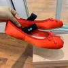 Ballet flat shoes Designer Professional Dance Shoes Satin ballerinas Platform Bowknot Shallow Mouth Single Shoe flat sandals women Loafers