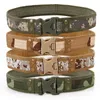12 PCS Army Style Combat Belts Quick Release Tactical Belt Fashion Men Militär Canvas Midjeband utomhusjakt Vandringsverktyg 240122