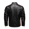Men's Jackets Mens Vintage Motorcycle Jacket 2024 Men Fashion Biker Leather Male Embroidery Bomber Coat Winter Pu Overcoat