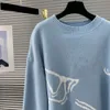 Tasarımcı Sweater Kadın Kint Top Erkek Kadın Moda Kuş Sweaters Jacquard Yuvarlak Boyun Külot Örgü