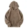 Kvinnors hoodies kvinnor lång ärm överdimensionerad fuzzy fleece tröja vinter tjockare varma björnörar pälsa plysch ytterkläder