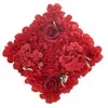 Kwiaty dekoracyjne 1PC 35 cm jedwabna róża 3d tło ściany dekoracja ślubna sztuczny panel kwiatowy tła