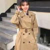 Nieuwe Japanse en Koreaanse lente en herfst Vrije tijd Slim Fit Taille Dameskleding Lange losse katoenen windjack voor dames Winterjas Heren Camel Jas