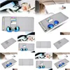 Other Interior Accessories Pu Leather Car Sun Visor Organizer Cd Glasses Driving License Holder Sleeve Gray Drop Delivery Automobiles Dhxnk