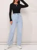 Kvinnors T-skjortor Kvinnor Autumn Long Sleeve T-shirts Slim Fit Croped Tops Solid Color Round Neck Show Navel Basic T-Shirt Spring Female