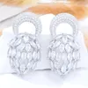 Dangle Earrings Godki 2024 Charms Cubic Zircon Wedding Dubai Bridal Ear Statement Snake for Women Jewelry