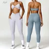 Lu Align Woman Damen-Fitness-Outfits, 2-teiliges Kleidungsset, Push-Up-Kleidung, Leggings mit hoher Taille, Fitness-Shorts, Sport-BH, Workout, Laufen, Freizeit, Trainingsanzug, Jogger, Lemon Lady G