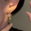 Ohrstecker Ankunft Mode Runde Perle Frauen Trendy Einfache Zwei-tragen Ohr Haken Elegante Tropfen Weiblichen Schmuck