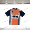 Xinxinbuy 2024 Men Designer Tee Tシャツ炎の手紙刺繍1854女性オレンジブラックホワイトブルーレッドXS-XL