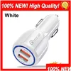 Car Charger Top Dual Usb Quick Charge 3.0 Mobile Phone Charging 2 Port Fast Chargers For Huawei Tablet Drop Delivery Automobiles Motor Dh1Ss