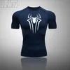 Compression Shirt Men Fitness Gym Super Hero Sport Running T-Shirt Rashgard Tops Tee Quick Dry Short Sleeve T-shirt för män 240123