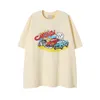 Camisa masculina t galerias partem curto designer camisa de manga curta verão manga curta de alta qualidade tshirt lettering graffiti homens e mulheres