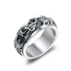 Bandringe Ring Herren Punk Drehring Hip Hop Vergoldet Pan Dragon Ring Chinesischen Stil Titan Stahl Schmuck Sa1040 Eft0