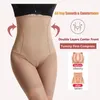 Shapers Femmes Femmes Body Sculpting Sous-vêtements sans couture Taille haute Contrôle du ventre Dentelle Fajas Hip Lifter Belles jambes Anti-lumière Mince