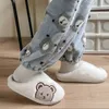 home shoes Litfun hiver fourrure pantoufles femmes hommes nouvelle mode Animal chasse coton pantoufles mignon ours chaud fourrure confortable diapositives semelle souple pantoufle YQ240122