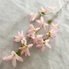 Fleurs décoratives fleur d'orchidée artificielle couleur blanche en plastique de haute qualité faux pour la fête de mariage décoration de la maison cadeau de Festival