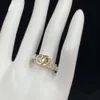 Designer channellies Water Diamant Messing Materiaal Ring Mode Temperament Hoogwaardige Sense Ring