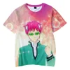 Saiki Kusuo No Sai-Nan t-shirt imprimé MenWomenKids Harajuku drôle t-shirt Costume été Kawaii japon unisexe dessus d'anime 240123