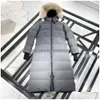 Femmes Down Parkas Femme Fourrure Puffer Manteau Mode Longs Manteaux D'hiver Modèle Classique Vestes Designer Femmes Puff Veste Vêtements Dhwyb