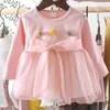 Mädchen Kleider Baby Mädchen Kleidung Dot Langarm Kleid für Mädchen Kleidung Kinder Kleidung Vestido Infantil Nette Geburtstag Kostüm