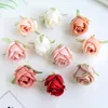 Decorative Flowers 10Pcs Handmade Artificial Rose Flower Head DIY Wreath Valentine's Day Supply Home Wedding Decoration 5cm
