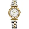 Women's luxury simple large dial fashion diamond-set solid stainless steel superior sense Roman waterproof quartz watch