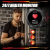 Mężczyzn Smart Watch Bluetooth Call Teast Fitness Tracker Wodoodporny sport sportowy Smartwatch dla Androida ios Huawei