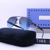 Fashion design rimless sunglasses men and women luxury sunglasses leisure sports sunshade mirror