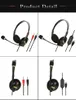 2024New USB Computer Headset Business Operator Headset Wired Headset In-Line Headset, Sales Customer Service, med mikrofon, med detaljhandelsförpackningar