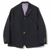 メンズジャケット23SS高品質の針男性女性紫色のストライプ蝶の刺繍アッジトラックジャケットアウターコート