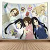 Tapisseries Anime tenture murale tapisserie japon Kawaii nouveau K-ON! Table en tissu de fond de Photo de jeu de dessin animé décoratif de fête à la maison