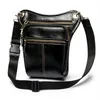 Kleine Umhängetaschen für Männer schwarz brauner PU Leader Crossbody Brustgürtel Sling Messenger Beutel Mode Neu angekommen 2020 1111318p