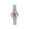 Reloj de cuarzo resistente al agua con cinturón de personalidad a la moda con patrón de Papá Noel y esfera redonda estilo navideño para mujer